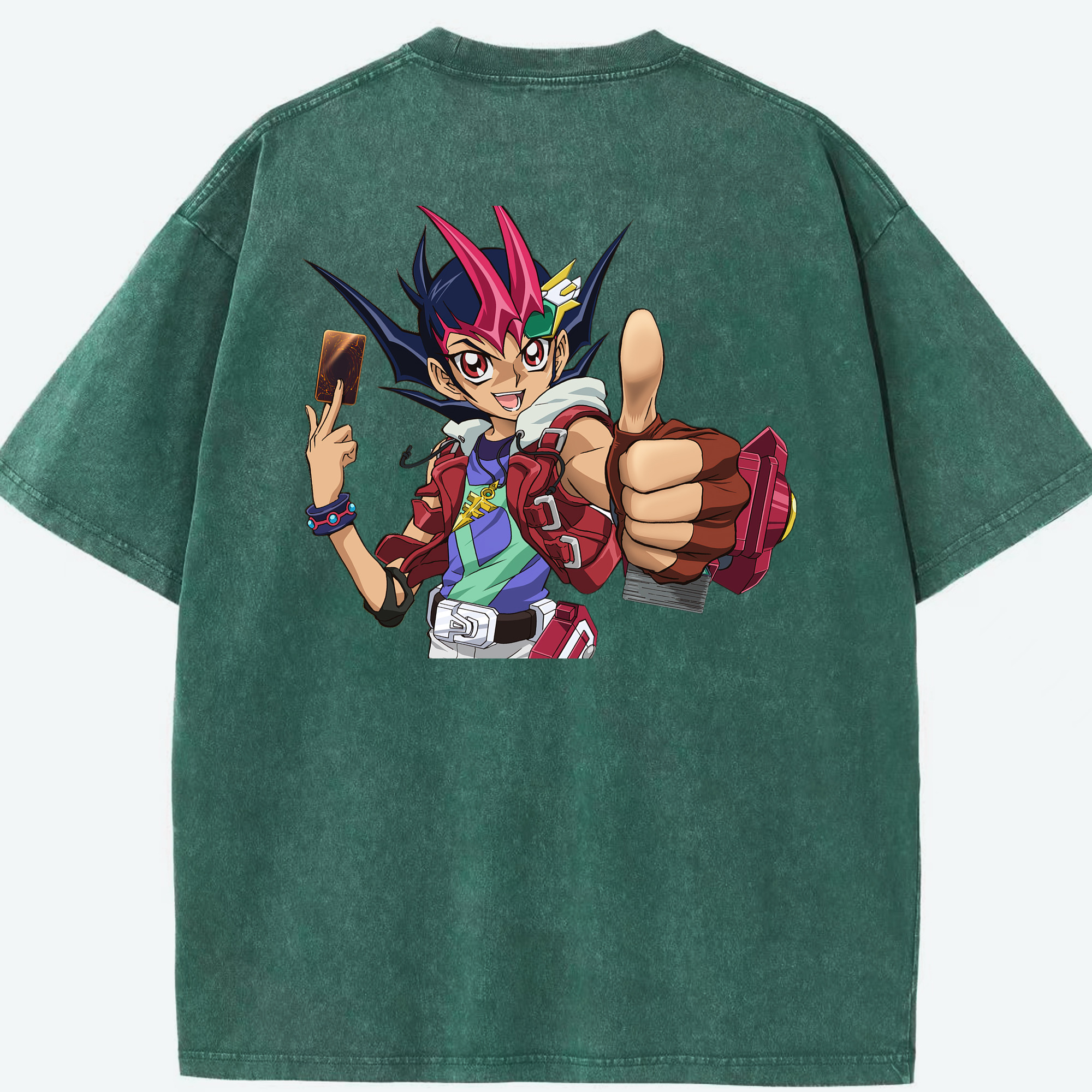 （画像用） 遊☆戯☆王 Yu-Gi-Oh! 綿100% ヴィンテージ風 半袖Tシャツ（背面プリント）